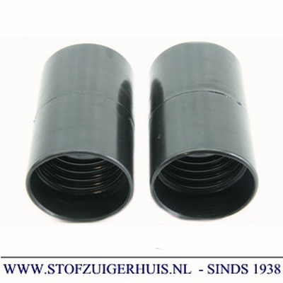 Verlengmof 38mm - 38mm zwart PVC